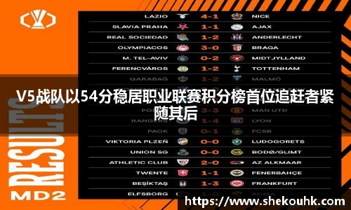 V5战队以54分稳居职业联赛积分榜首位追赶者紧随其后